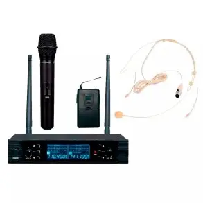 Micrófono Inalámbrico Ross MU-626-HS/HH Mano Y Vincha Piel