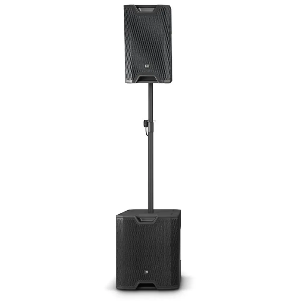 Sistema PA Activo LD Systems Sub 15" y Bafle 12" con Pole Mount Gravity
