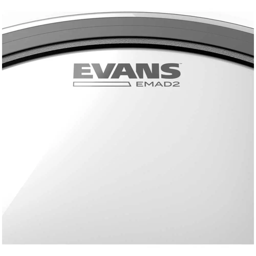 Pack Parche Bombo Evans Emad 20 Pulgadas Transparente Negro EBP-220MADSYD
