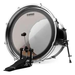 Pack Parche Bombo Evans Emad 20 Pulgadas Transparente Negro EBP-220MADSYD