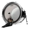 Pack Parche Bombo Evans Emad 20 Pulgadas Transparente Negro EBP-220MADSYD