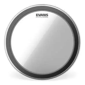 Pack Parche Bombo Evans Emad 20 Pulgadas Transparente Negro EBP-220MADSYD