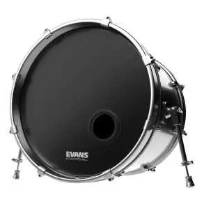 Pack Parche Bombo Evans Emad 20 Pulgadas Transparente Negro EBP-220MADSYD