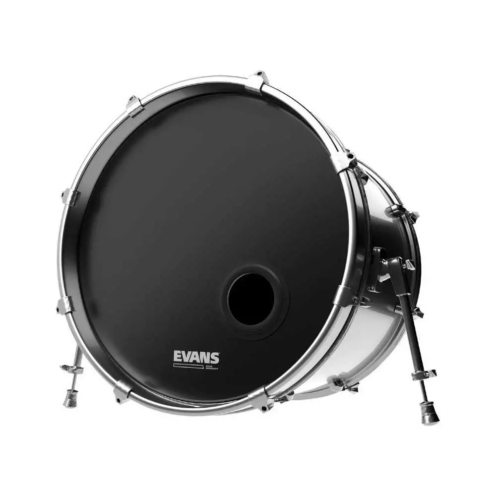Pack Parche Bombo Evans Emad 20 Pulgadas Transparente Negro EBP-220MADSYD