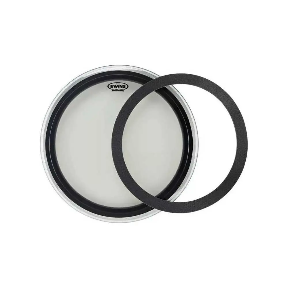Pack Parche Bombo Evans Emad 20 Pulgadas Transparente Negro EBP-220MADSYD