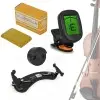 Pack Violin Soporte Hombrera Afinador Sordina Resonda Resina Natural