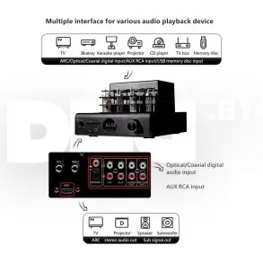 Amplificador Valvular de audio HYPER SOUND AV-2080R Clase D