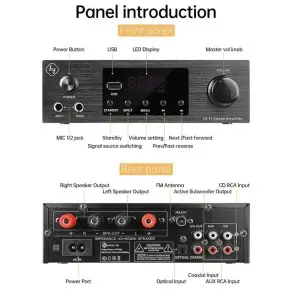 Pack Musica Parlantes Pared 4" Amplificador Bluetooth Rollo Cable
