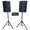 Sistema De Sonido Completo Potencia Bafles 12" Accesorios Ross Pa PW-3012A-8F