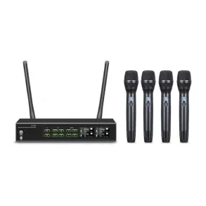 Sistema De Micrófono Inalambricos Cuadriple Mano Ross Pa FU-4007