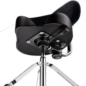Banqueta De Batería Donner EC6642 Asiento Tipo Moto Con Respaldo Desmontable