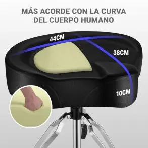 Banqueta Donner EC3019 Asiento Tipo Moto Regulable Con Rosa