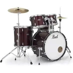 Bateria Roadshow 5 Cuerpos Bombo 22" 4 Fierros con Banqueta y Portapalillos Pearl RS525MSB/C 91