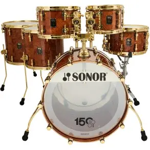 Bateria Sonor 150Th Signature 6 Cuerpos Color Brown Fade Bombo 22x16"
