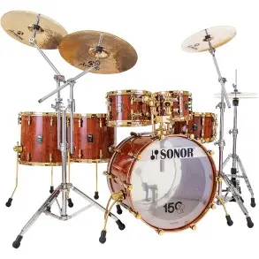 Bateria Sonor 150Th Signature 6 Cuerpos Color Brown Fade Bombo 22x16"