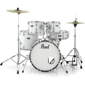 Bateria Roadshow 5 Cuerpos Bombo 22" 5 Fierros con Banqueta y Portapalillos Pearl RS525MSB/C 33