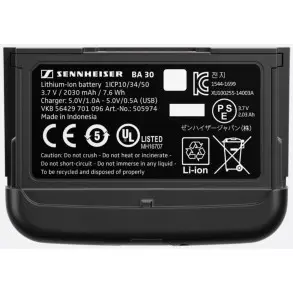 Batería Recargable Transmisores Body Pack SENNHEISER BA 30
