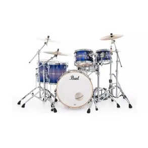 Bateria Pearl Professional Series 5 Cuerpos Bombo 22 Color Royal Blue Burst
