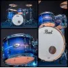 Bateria Pearl Professional Series 4 Cuerpos Bombo 22 Color Royal Blue Burst