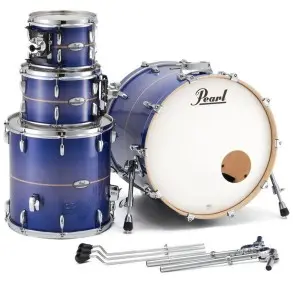 Bateria Pearl Professional Series 4 Cuerpos Bombo 22 Color Royal Blue Burst