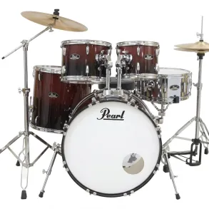 Bateria Roadshow 5 Cuerpos Bombo 22" 4 Fierros con Banqueta y Portapalillos Pearl RS525MS/C 757