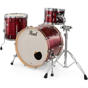 Bateria Pearl Professional Series 3 Cuerpos Bombo 24" Velvet Crimson