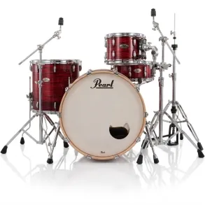 Bateria Pearl Professional Series 3 Cuerpos Bombo 24" Velvet Crimson