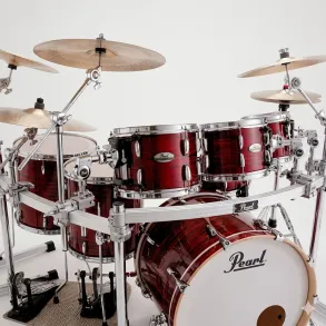 Bateria Pearl Professional Series 3 Cuerpos Bombo 24" Velvet Crimson