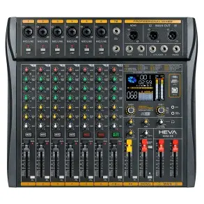 Mixer 8 Canales Heva Pro Audio HDM08
