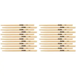 Pack X 12 Pares De Palillos para bateria 2B Hickory Punta de Madera On Stage HW2B