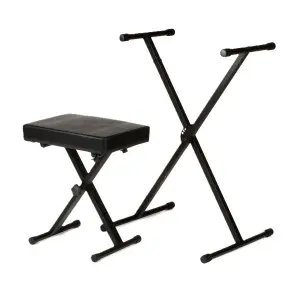 Kit de Soporte Teclado o piano y Taburete On Stage KPK6500 tipo tijera