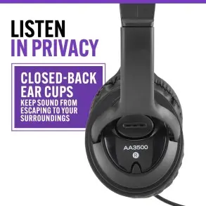 Auriculares Cerrados Respuesta Frecuencia 20 hz 20 Khz On Stage AA3500