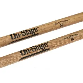 Palillos para bateria 5B Hickory Punta de Madera On Stage HW5B