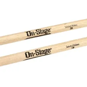 Palillos para bateria 2B Hickory Punta de Madera On Stage HW2B
