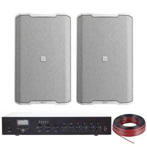Pack Musica Funcional Exterio Parlantes LD Potencia Rollo Cables