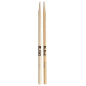 Palillos para bateria 7A Hickory Punta de Nylon On Stage HN7A