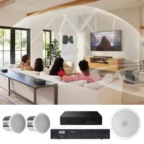 Pack Sonido Galeria Quincho Instalacion Techo JBL 2.1