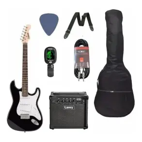 Pack Guitarra Electrica Stratocaster + Amplificador Laney LX12