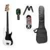 Bajo Eléctrico Leonard Precision 4 Cuerdas Blanco + Accesorios