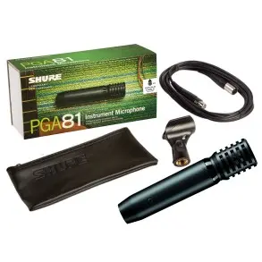 Microfono Shure Condenser Cardioide Para Instrumentos PGA81-XLR | Cable XLR/XLR