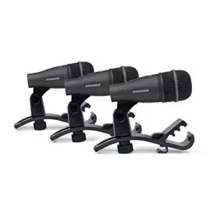 Set 3 Microfono Samson Para bateria 3 Q72 Tom + Soportes Estuche DK703