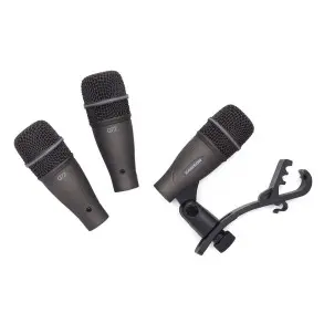 Set 3 Microfono Samson Para bateria 3 Q72 Tom + Soportes Estuche DK703