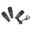 Set 3 Microfono Samson Para bateria 3 Q72 Tom + Soportes Estuche DK703