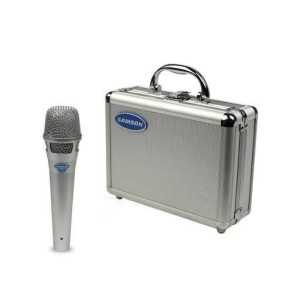 Microfono Samson Vocal de mano Condenser SuperCardoide Conector XLR Estuche y pipeta incluidas CL5N Plateado