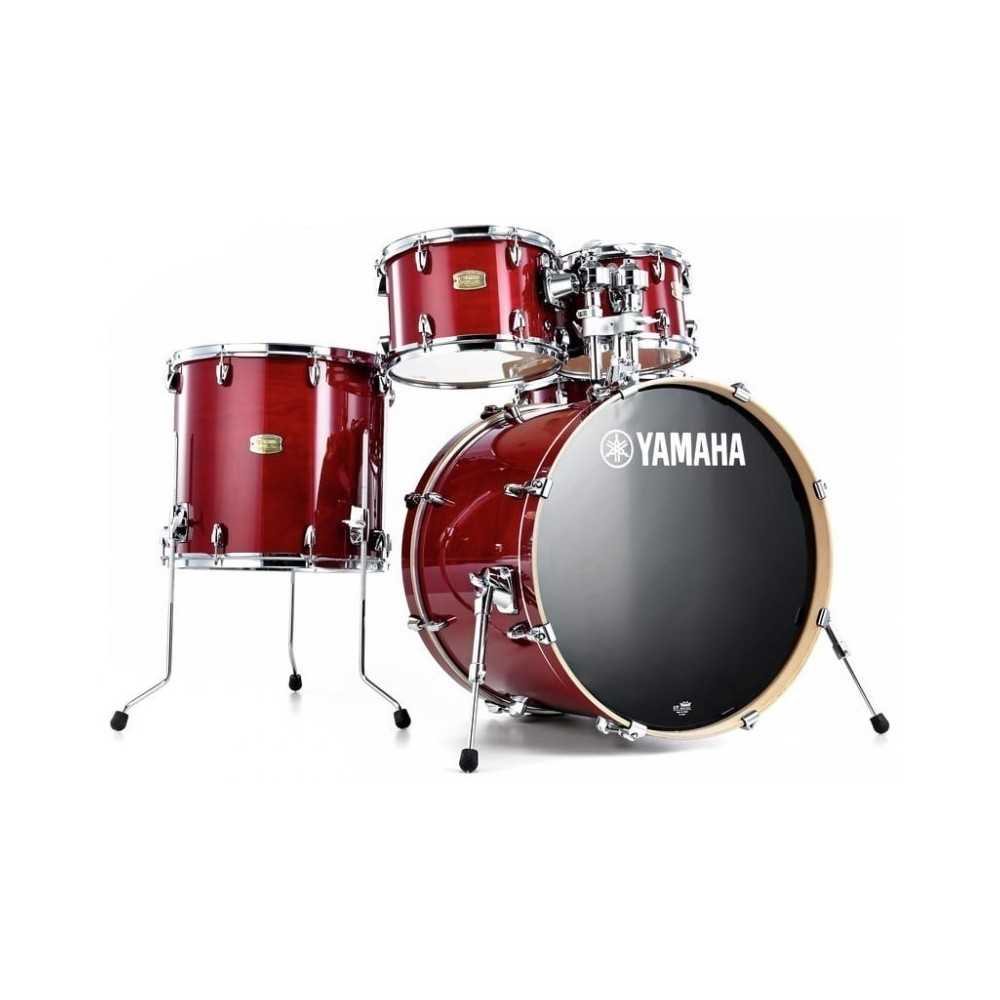 Bateria Yamaha Stage Custom Birch 5 Cuerpos Color Cranberry Red Bombo 22x17