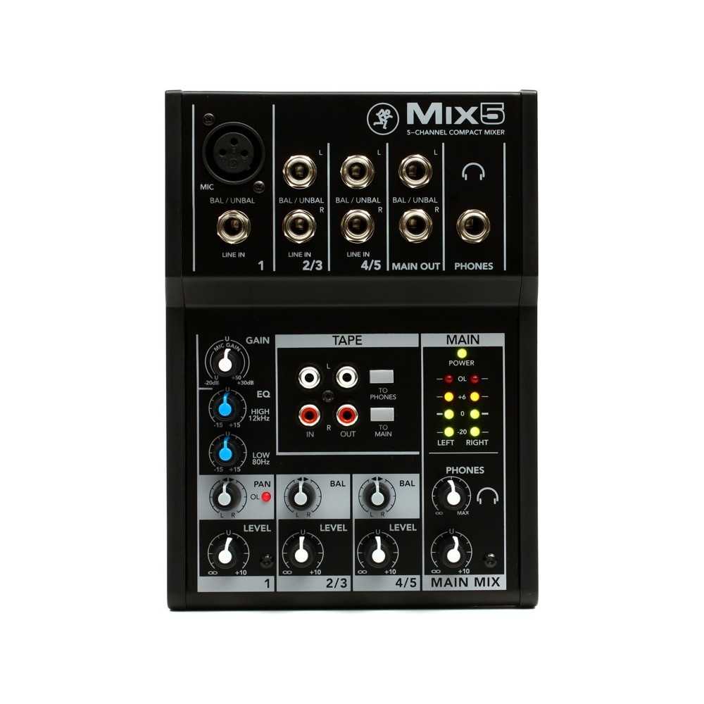 Mixer 5 canales Mackie Mix5 c/Phantom