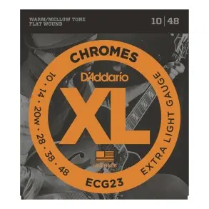 Encordado Guitarra Eléctrica ECG23 Chromes Flat extra blandas, 010-048
