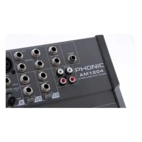 Mixer 8 Canales Phonic AM1204 con 2 Auxiliares