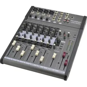 Mixer 8 Canales Phonic AM1204 con 2 Auxiliares