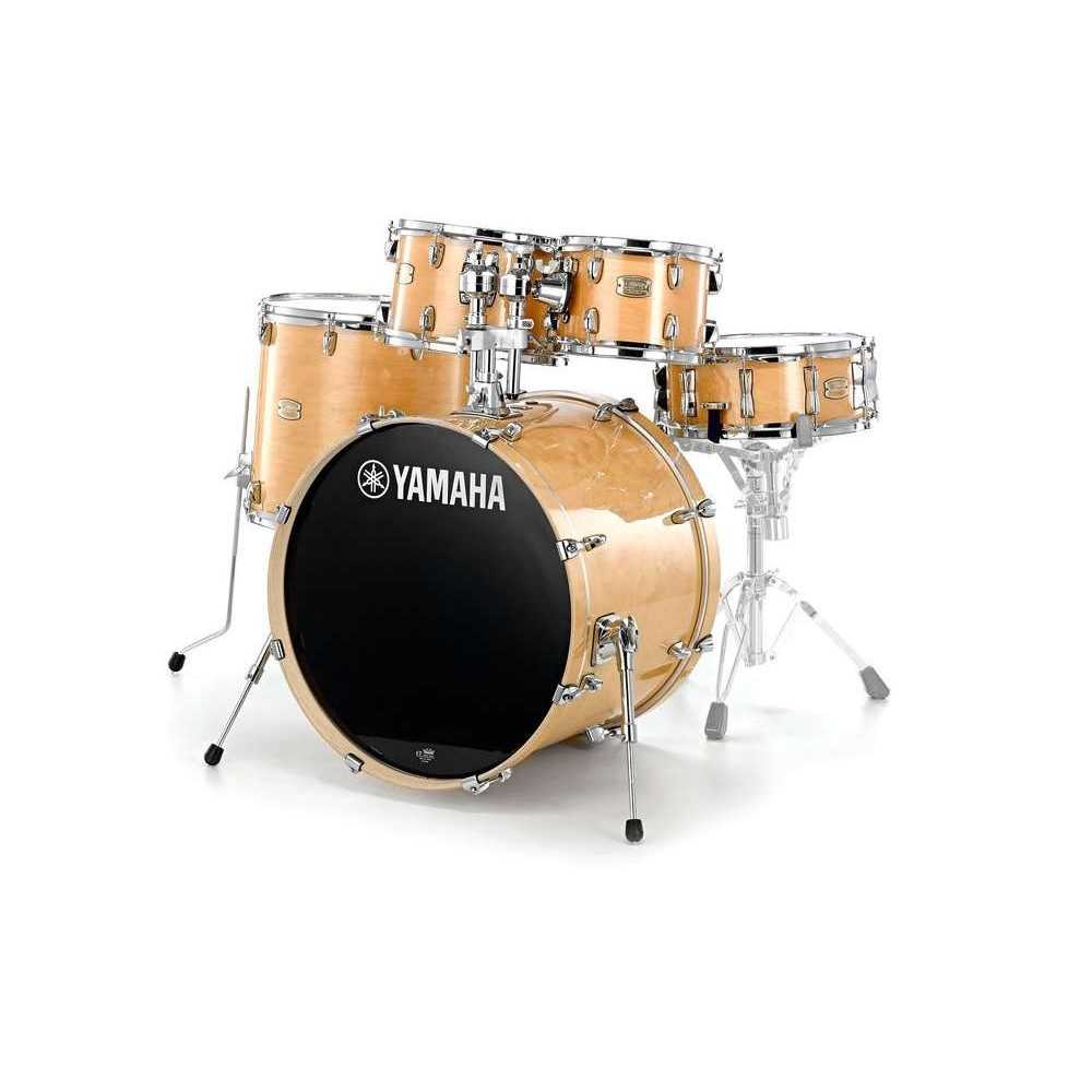 Bateria Yamaha Stage Custom Birch 5 Cuerpos Color Natural Bombo 20x17